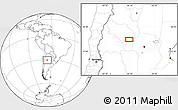Blank Location Map of the area around 30° 23' 20" S, 66° 13' 29" W