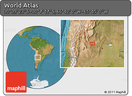 Satellite Location Map of the Area around 30° 23' 20" S, 66° 13' 29" W