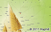 Physical Map of the area around 30° 23' 20" S, 66° 13' 29" W