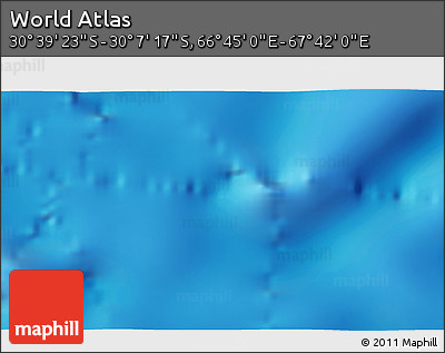 Physical 3D Map of the Area around 30° 23' 20" S, 67° 13' 29" E