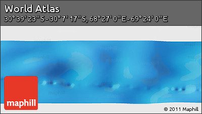 Physical Panoramic Map of the Area around 30° 23' 20" S, 68° 55' 30" E