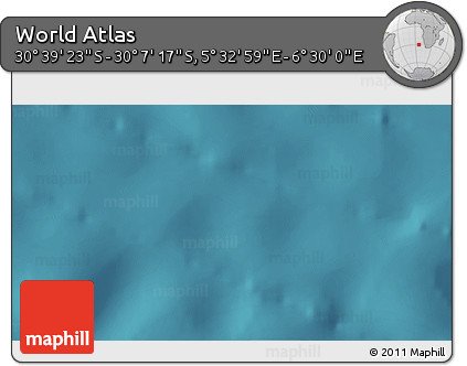 Satellite 3D Map of the Area around 30° 23' 20" S, 6° 1' 30" E