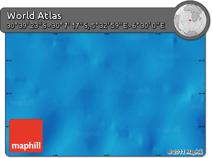 Physical Map of the Area around 30° 23' 20" S, 6° 1' 30" E