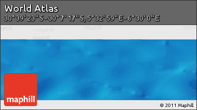 Physical Panoramic Map of the Area around 30° 23' 20" S, 6° 1' 30" E