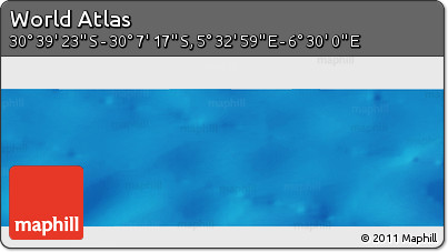 Physical Panoramic Map of the Area around 30° 23' 20" S, 6° 1' 30" E