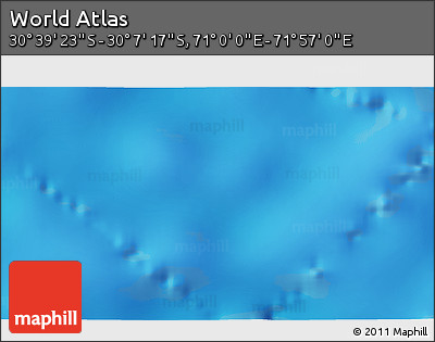Physical 3D Map of the Area around 30° 23' 20" S, 71° 28' 29" E