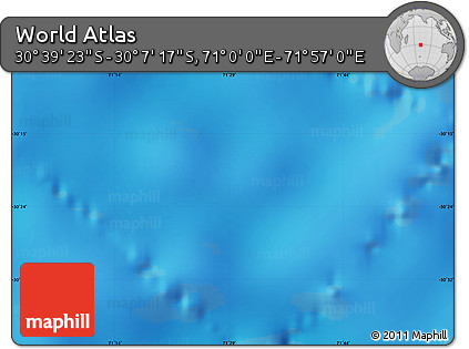 Physical Map of the Area around 30° 23' 20" S, 71° 28' 29" E