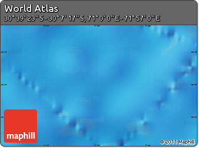Physical Map of the Area around 30° 23' 20" S, 71° 28' 29" E