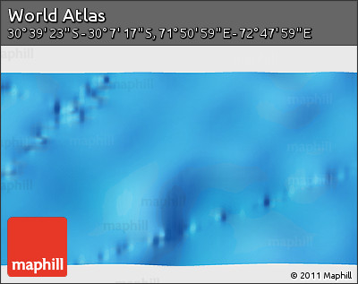 Physical 3D Map of the Area around 30° 23' 20" S, 72° 19' 29" E