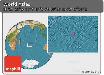 Satellite Location Map of the Area around 30° 23' 20" S, 72° 19' 29" E