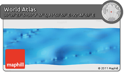 Shaded Relief Panoramic Map of the Area around 30° 23' 20" S, 72° 19' 29" E