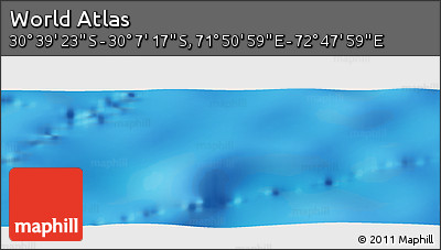 Shaded Relief Panoramic Map of the Area around 30° 23' 20" S, 72° 19' 29" E