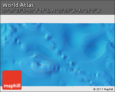 Political 3D Map of the Area around 30° 23' 20" S, 73° 52' 30" W
