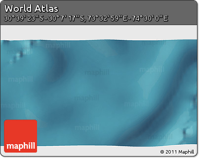 Satellite 3D Map of the Area around 30° 23' 20" S, 74° 1' 30" E