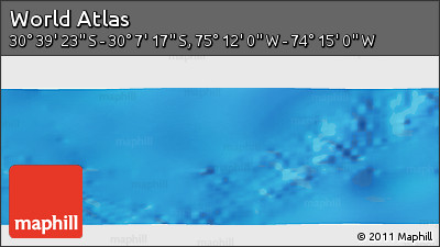 Physical Panoramic Map of the Area around 30° 23' 20" S, 74° 43' 29" W