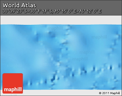 Physical 3D Map of the Area around 30° 23' 20" S, 75° 43' 29" E