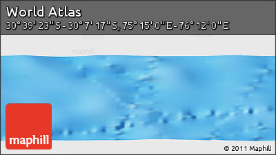 Physical Panoramic Map of the Area around 30° 23' 20" S, 75° 43' 29" E