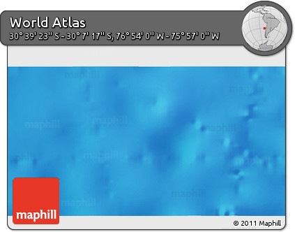 Physical 3D Map of the Area around 30° 23' 20" S, 76° 25' 30" W