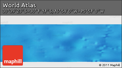 Physical Panoramic Map of the Area around 30° 23' 20" S, 76° 25' 30" W