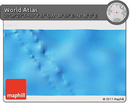 Shaded Relief 3D Map of the Area around 30° 23' 20" S, 78° 16' 30" E