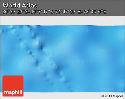 Shaded Relief 3D Map of the Area around 30° 23' 20" S, 78° 16' 30" E