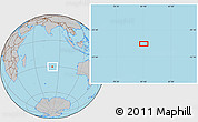 Gray Location Map of the area around 30° 23' 20" S, 81° 40' 30" E