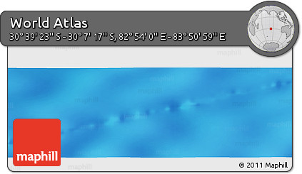 Physical Panoramic Map of the Area around 30° 23' 20" S, 83° 22' 30" E