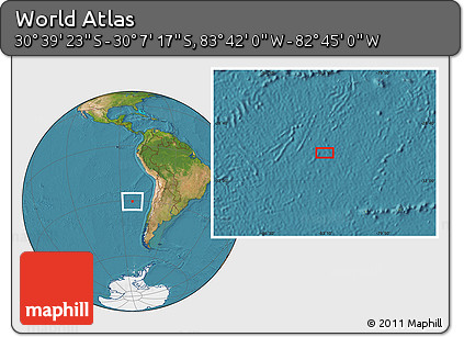 Satellite Location Map of the Area around 30° 23' 20" S, 83° 13' 29" W