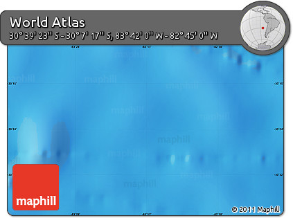 Shaded Relief Map of the Area around 30° 23' 20" S, 83° 13' 29" W