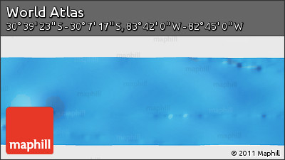 Physical Panoramic Map of the Area around 30° 23' 20" S, 83° 13' 29" W