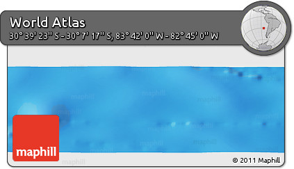 Shaded Relief Panoramic Map of the Area around 30° 23' 20" S, 83° 13' 29" W