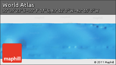 Shaded Relief Panoramic Map of the Area around 30° 23' 20" S, 83° 13' 29" W