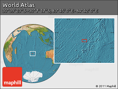 Satellite Location Map of the Area around 30° 23' 20" S, 84° 13' 29" E