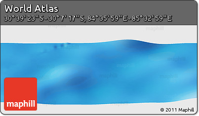 Physical Panoramic Map of the Area around 30° 23' 20" S, 85° 4' 29" E