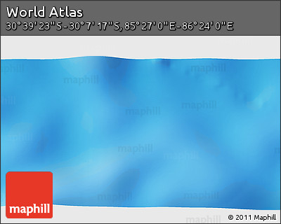 Physical 3D Map of the Area around 30° 23' 20" S, 85° 55' 30" E