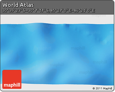 Physical 3D Map of the Area around 30° 23' 20" S, 85° 55' 30" E