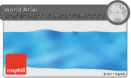 Physical Panoramic Map of the Area around 30° 23' 20" S, 85° 55' 30" E