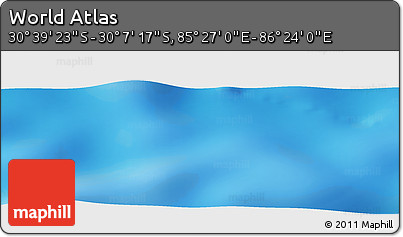 Physical Panoramic Map of the Area around 30° 23' 20" S, 85° 55' 30" E