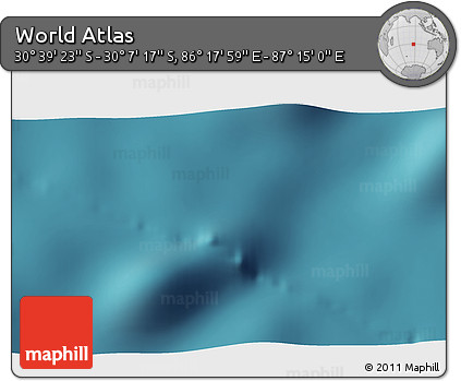 Satellite 3D Map of the Area around 30° 23' 20" S, 86° 46' 30" E