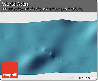 Satellite 3D Map of the Area around 30° 23' 20" S, 86° 46' 30" E