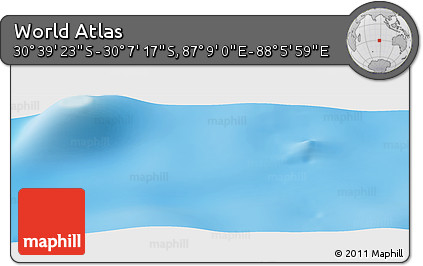 Physical Panoramic Map of the Area around 30° 23' 20" S, 87° 37' 30" E
