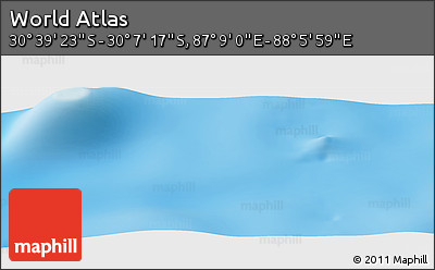 Physical Panoramic Map of the Area around 30° 23' 20" S, 87° 37' 30" E