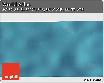 Satellite 3D Map of the Area around 30° 23' 20" S, 88° 28' 29" E