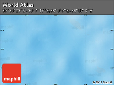 Physical Map of the Area around 30° 23' 20" S, 88° 28' 29" E