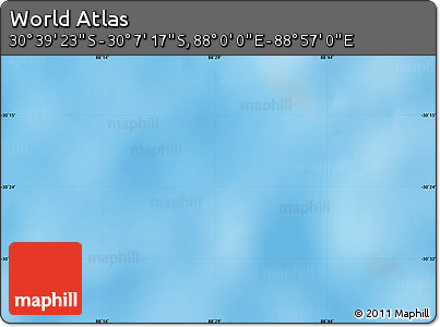 Physical Map of the Area around 30° 23' 20" S, 88° 28' 29" E