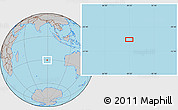 Gray Location Map of the area around 30° 23' 20" S, 89° 19' 29" E