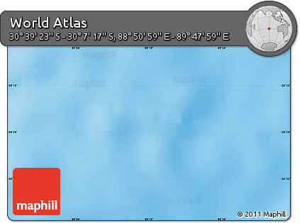 Physical Map of the Area around 30° 23' 20" S, 89° 19' 29" E