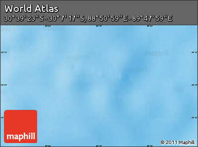 Physical Map of the Area around 30° 23' 20" S, 89° 19' 29" E