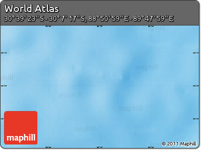 Physical Map of the Area around 30° 23' 20" S, 89° 19' 29" E