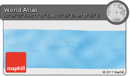 Physical Panoramic Map of the Area around 30° 23' 20" S, 89° 19' 29" E